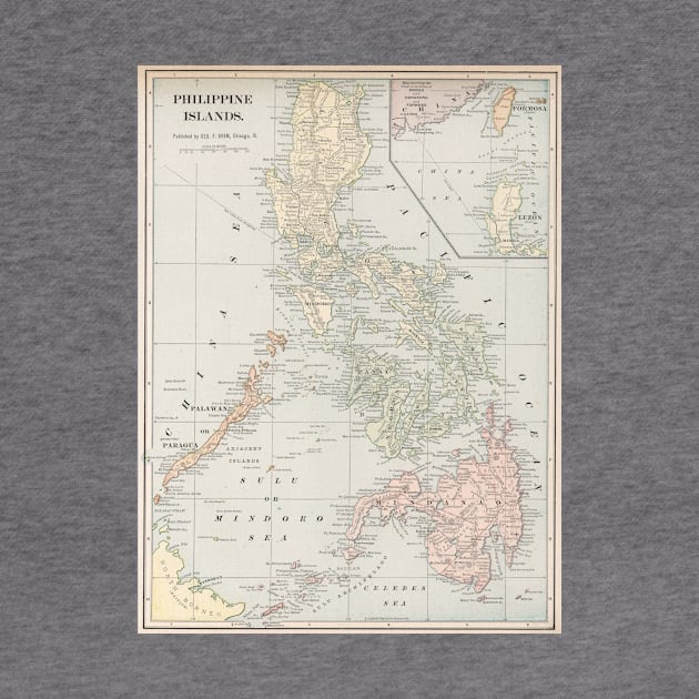 Vintage Map of The Philippine Islands (1901) by Bravuramedia